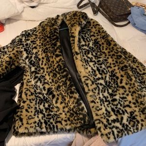 Leopard fur coat
